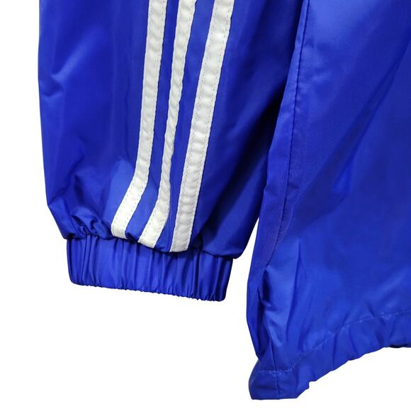 Adidas Men's Blue Hooded Pull Over Windbreaker Size L 21125-1254 - Picture 5 of 8